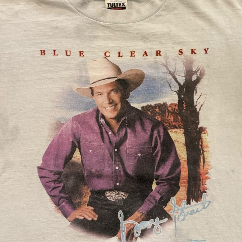 90s George Strait “Blue Clear Sky” Tour Tee - Picture 3 of 5